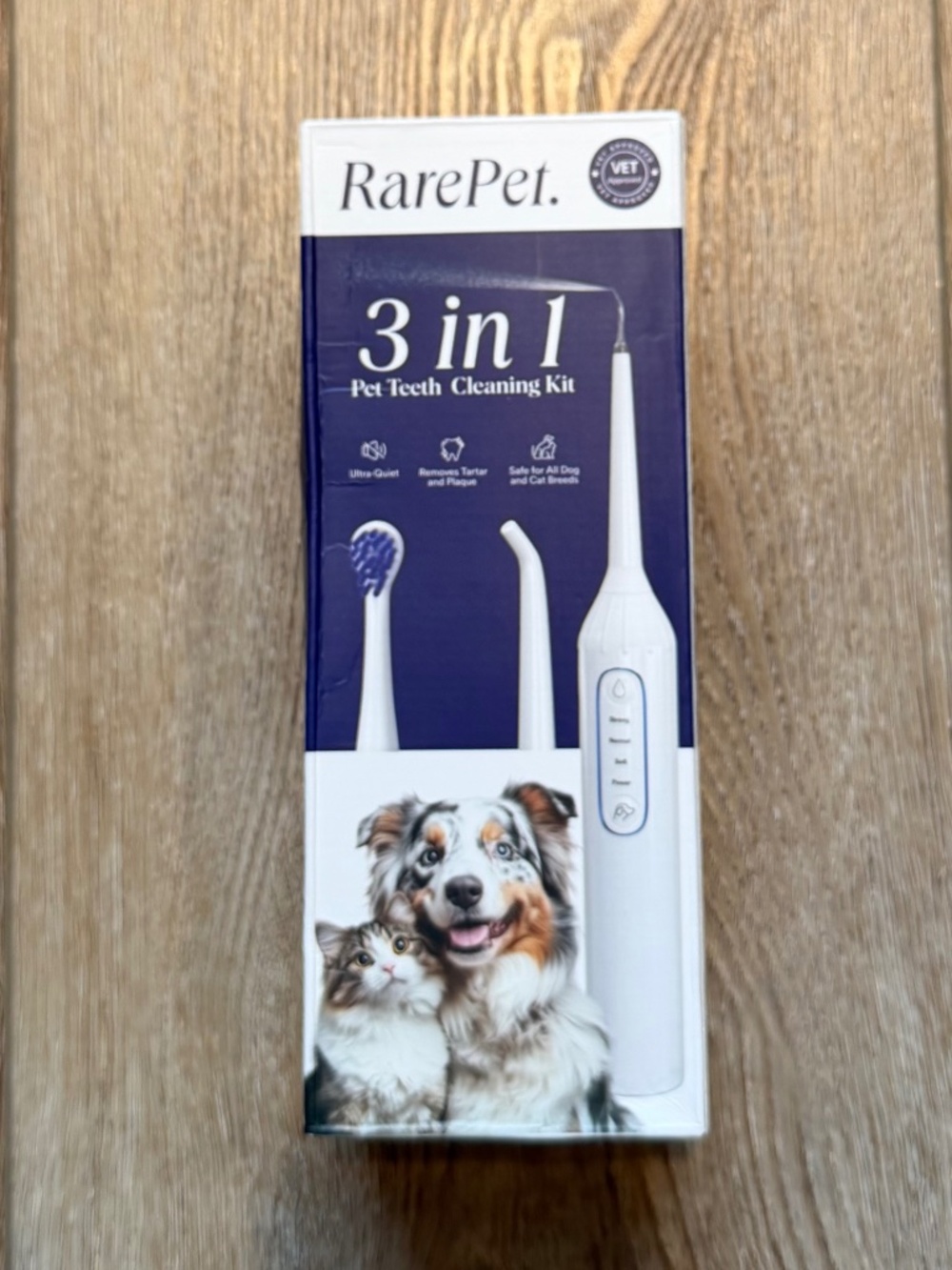 RarePet 3-in-1 Pet Teeth Cleaning Kit - Like New (Opened, never used)
